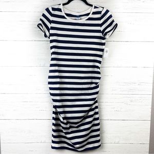Women’s Navy & White Striped Maternity Dress NWT